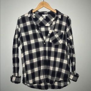 Navy and White Plaid Fannel